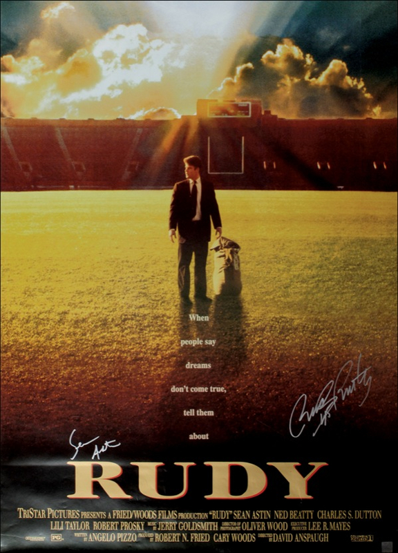 Lot 1506 Dan “Rudy” Ruettiger and Sean Astin