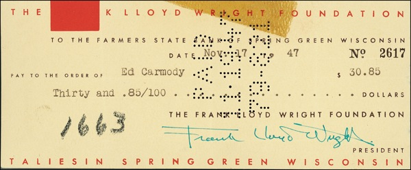 Lot 573 Frank Lloyd Wright