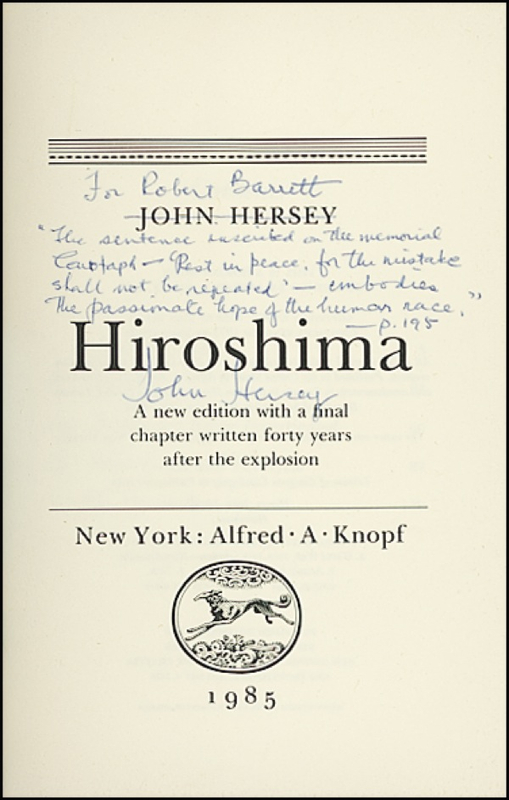 Lot 513 John Hersey