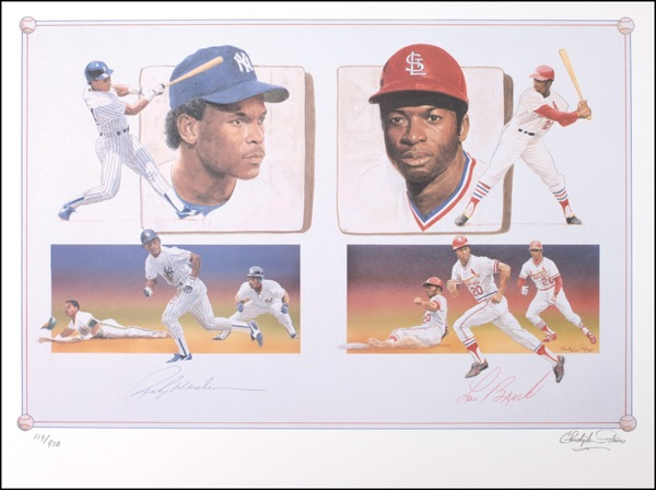 Lot 1339 Ricky Henderson and Lou Brock