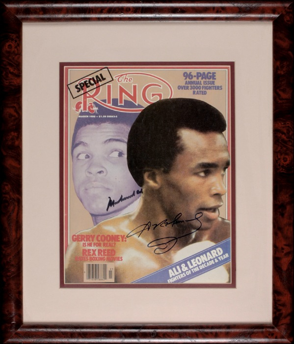 Lot 1167 Muhammad Ali and Sugar Ray Leonard