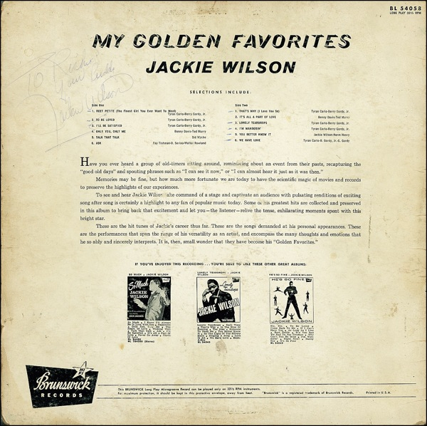 Lot 815 Jackie Wilson
