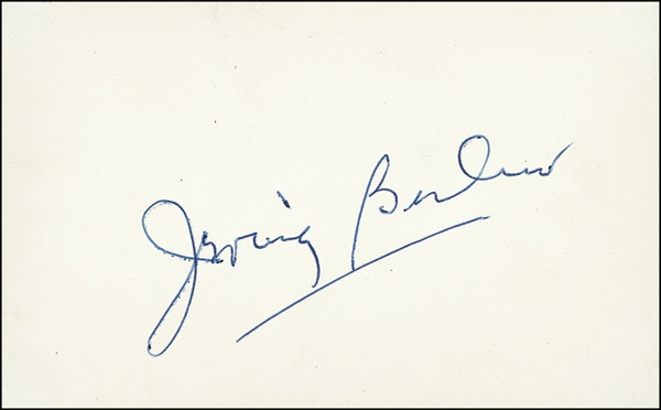 Lot 649 Irving Berlin