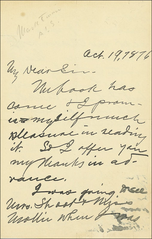 Lot 493 Samuel L. Clemens