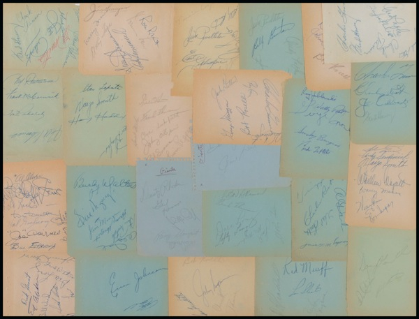 Lot 1553 Vintage Baseball Signatures