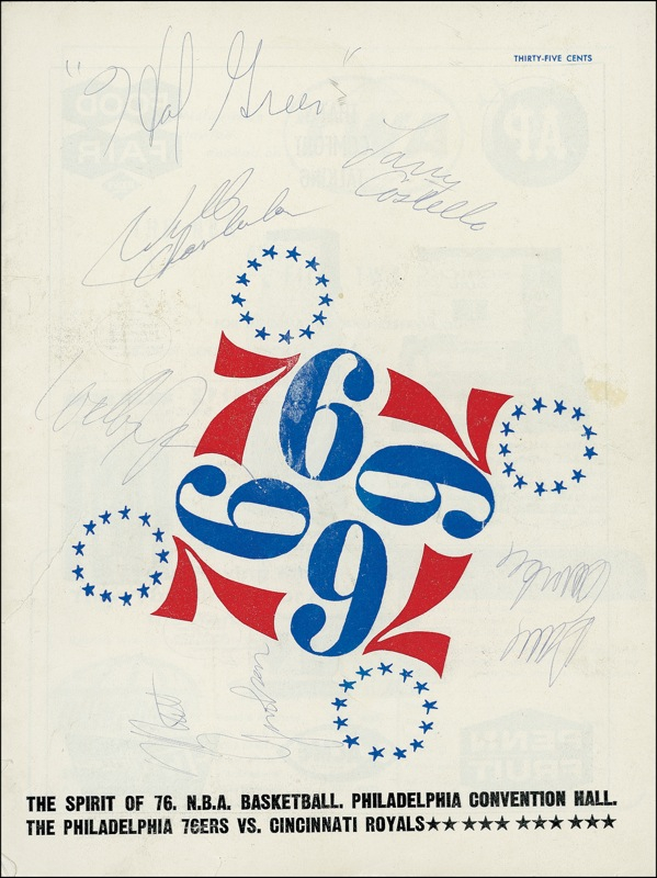 Lot 1477  Philadelphia 76ers: Wilt Chamberlain and Others