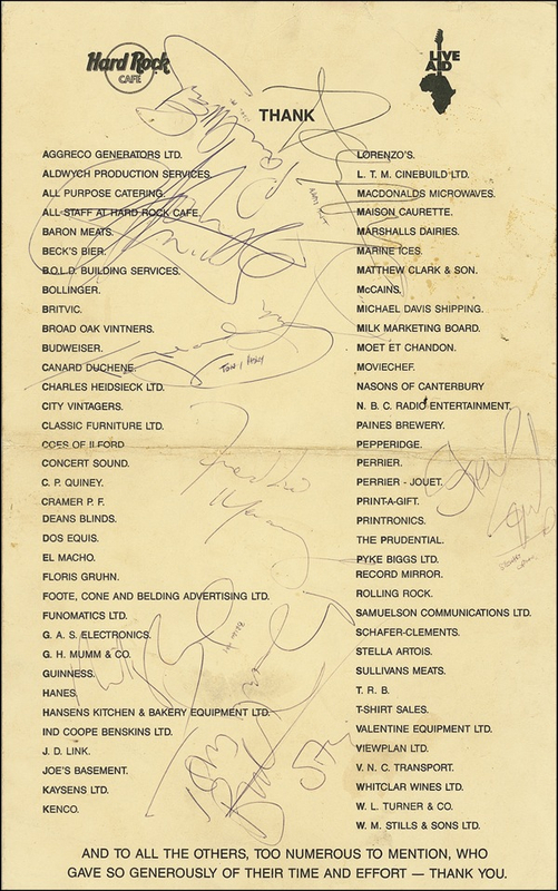 Lot 729 Live Aid