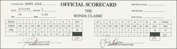 Lot 1574 Tiger Woods and Jack Nicklaus