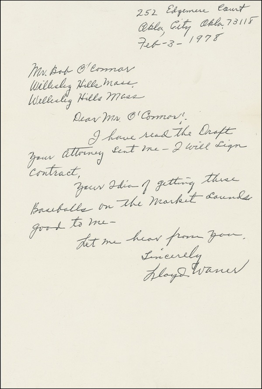 Lot 1554 Lloyd Waner