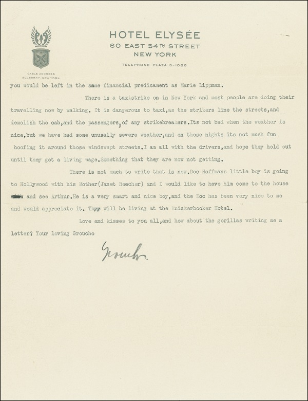 Lot 1033 Groucho Marx