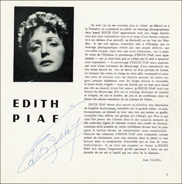 Lot 759 Edith Piaf