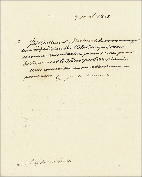 Lot 312 Charles Maurice de Talleyrand-Périgord