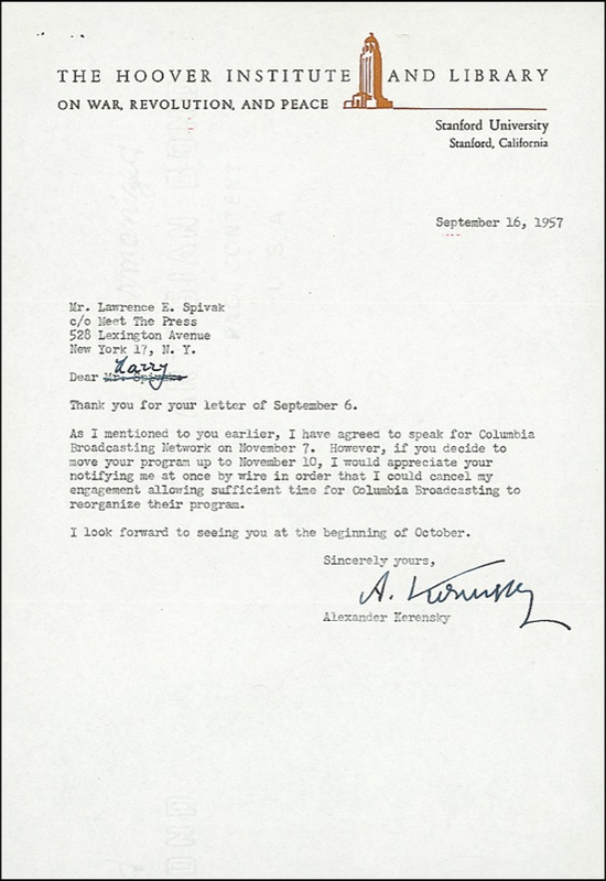 Lot 255 Alexander Kerensky