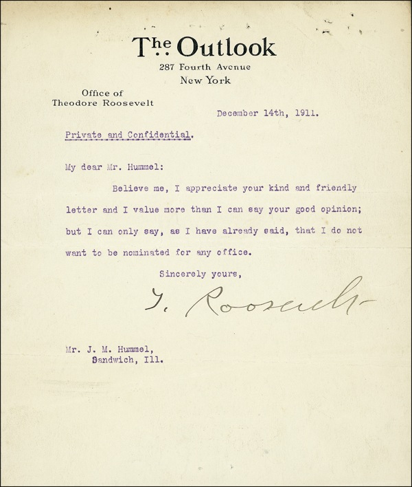 Lot 129 Theodore Roosevelt