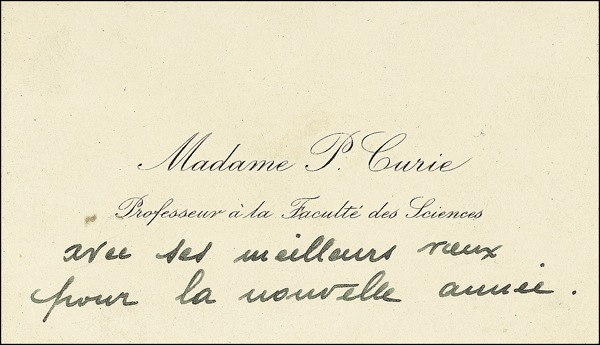 Lot 185 Marie Curie