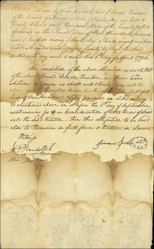 Lot 254 Simon Kenton