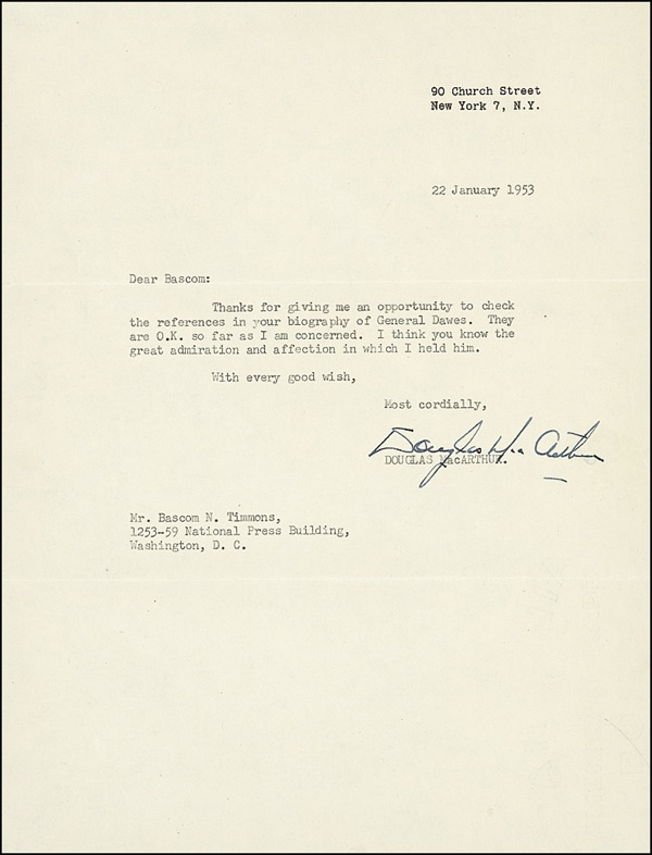 Lot 356 Douglas MacArthur