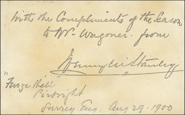 Lot 300 Henry M. Stanley