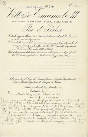 Lot #275 Benito Mussolini and Vittorio Emanuele III - Image 2