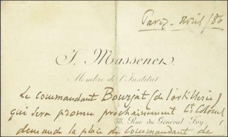 Lot #742 Jules Massenet - Image 1
