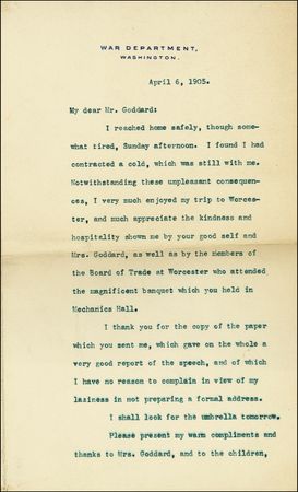 Lot #130 William H. Taft - Image 3
