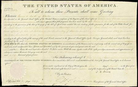 Lot #1 John Quincy Adams