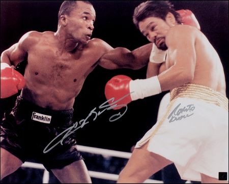 Lot #1387 Sugar Ray Leonard and Roberto Duran - Image 1