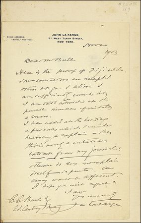 Lot #529 John LaFarge - Image 1