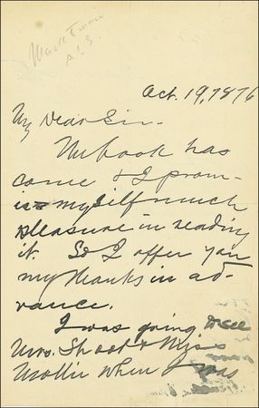 Lot #493 Samuel L. Clemens - Image 1