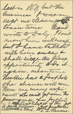 Lot #493 Samuel L. Clemens - Image 2