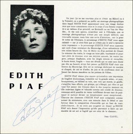 Lot #759 Edith Piaf - Image 1