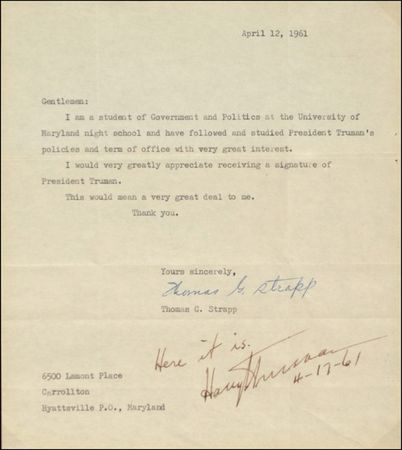 Lot #142 Harry S. Truman - Image 2