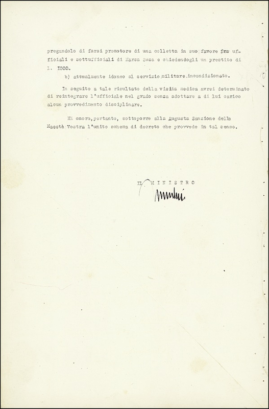 Lot 188 Benito Mussolini