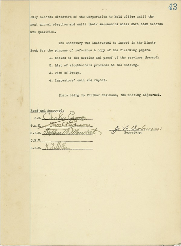 Lot 129 Thomas Edison