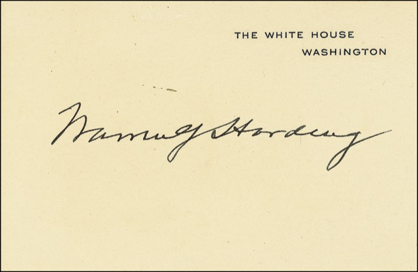 Lot 33 Warren G. Harding