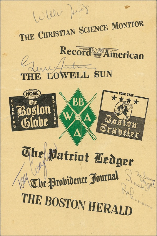 Lot 1476 Sports Dinner Program