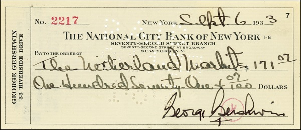 Lot 526 George Gershwin
