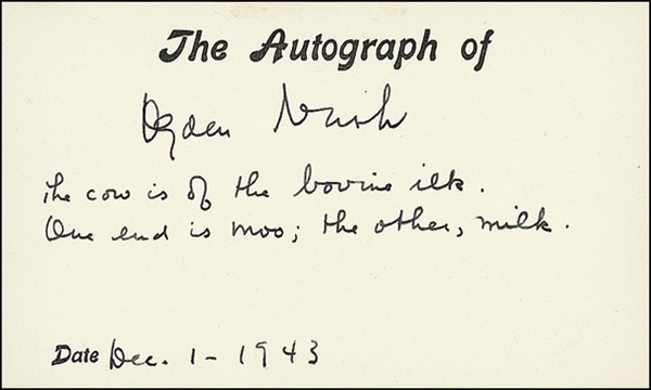 Lot 384 Ogden Nash
