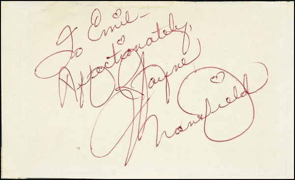 Lot 929 Jayne Mansfield