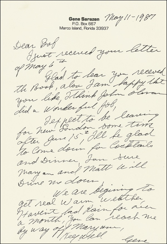 Lot 1457 Gene Sarazen