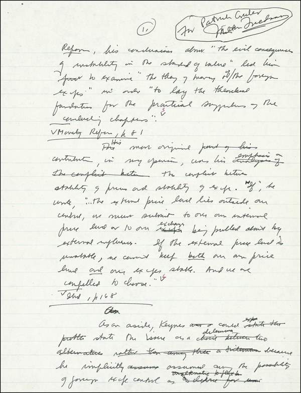 Lot 136 Milton Friedman