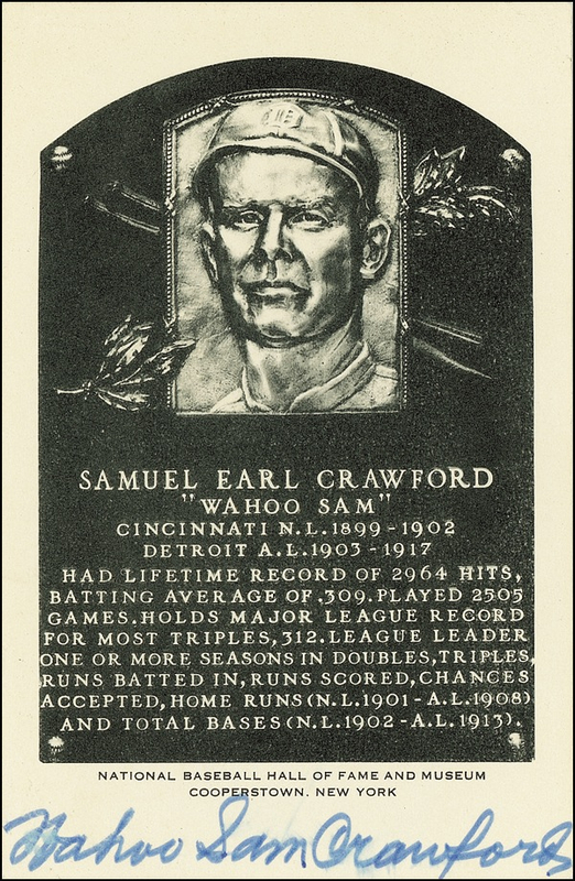 Lot 1222 ?Wahoo? Sam Crawford