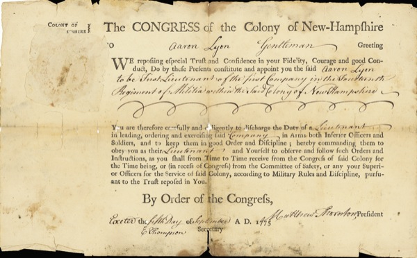 Lot 122 Declaration of Independence: Thornton, Matthew