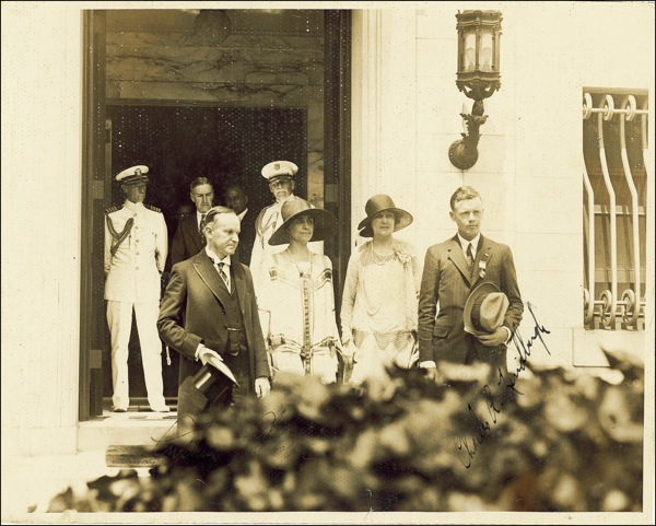 Lot 329 Charles Lindbergh and Calvin Coolidge