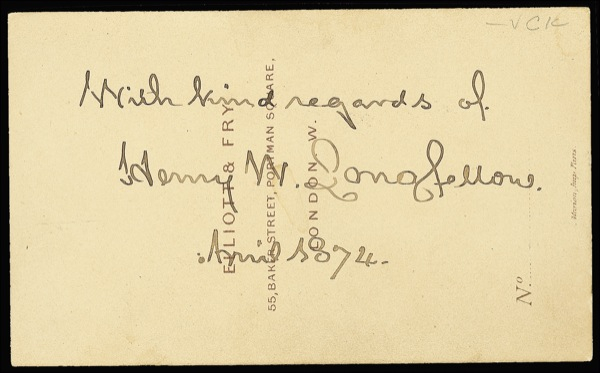Lot 379 Henry Wadsworth Longfellow