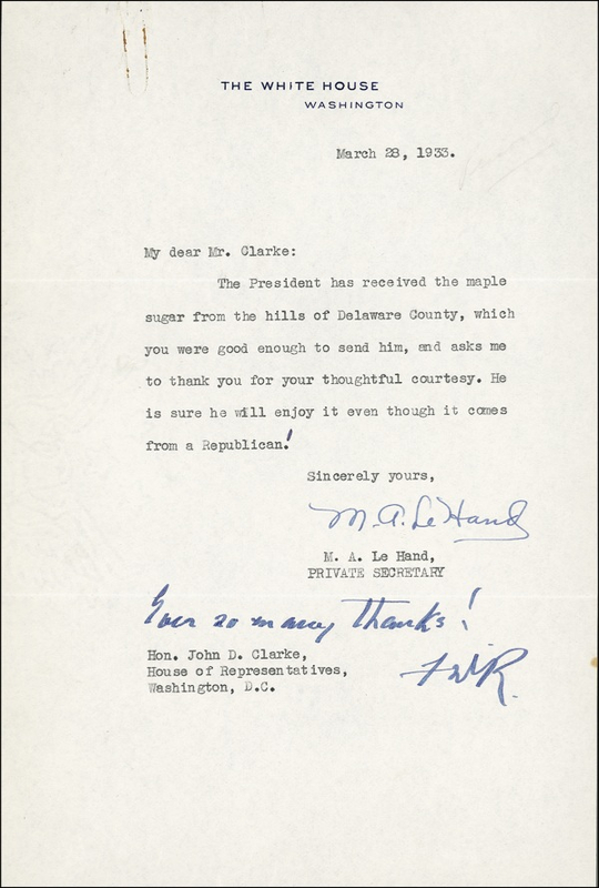 Lot 67 Franklin D. Roosevelt