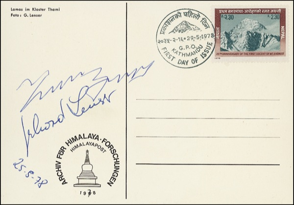 Lot 191 Tenzing Norgay