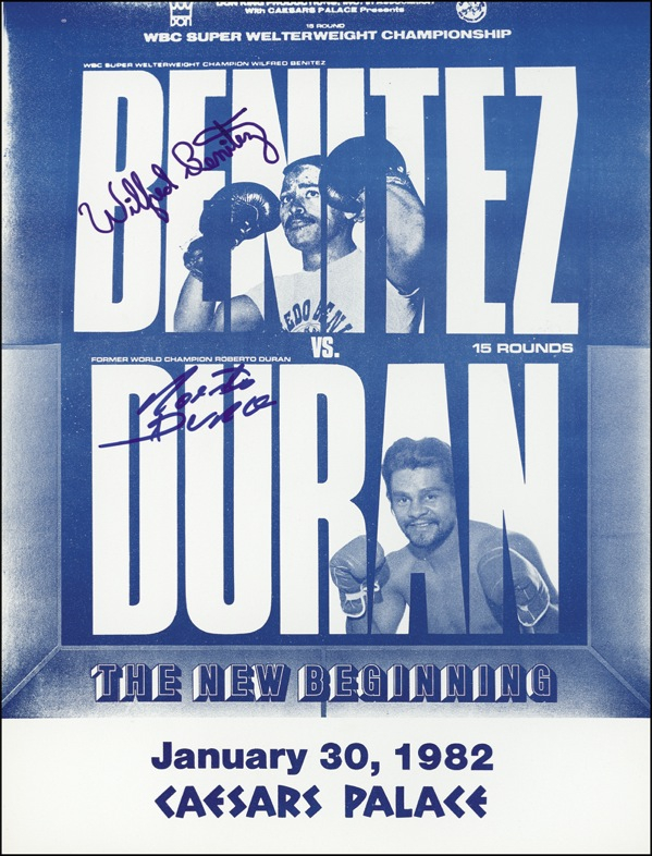 Lot 1246 Roberto Duran and Wilfred Benitez