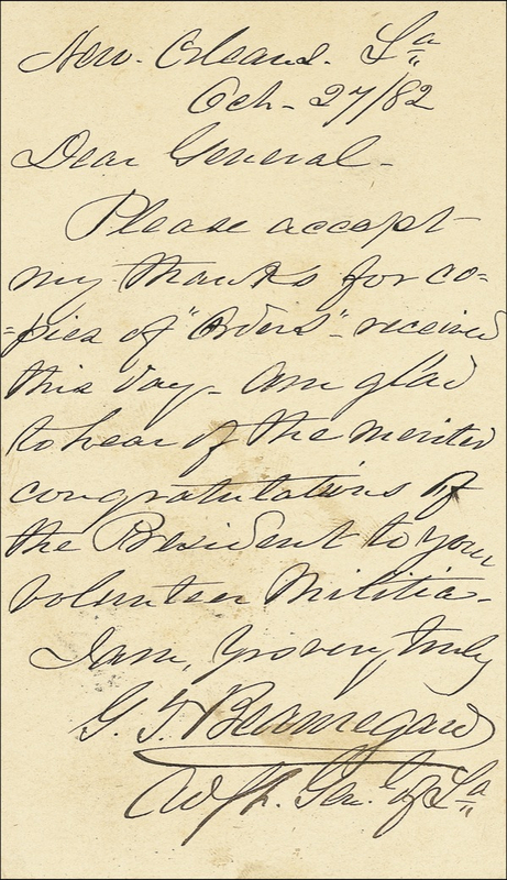 Lot 230 Pierre G. T. Beauregard