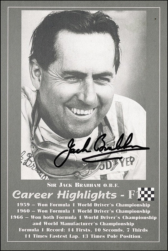 Lot 1265 Formula One Racing: Brabham, Jack